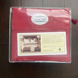 NWT Burgundy Queen Sheet Set Cozzzy Comfy